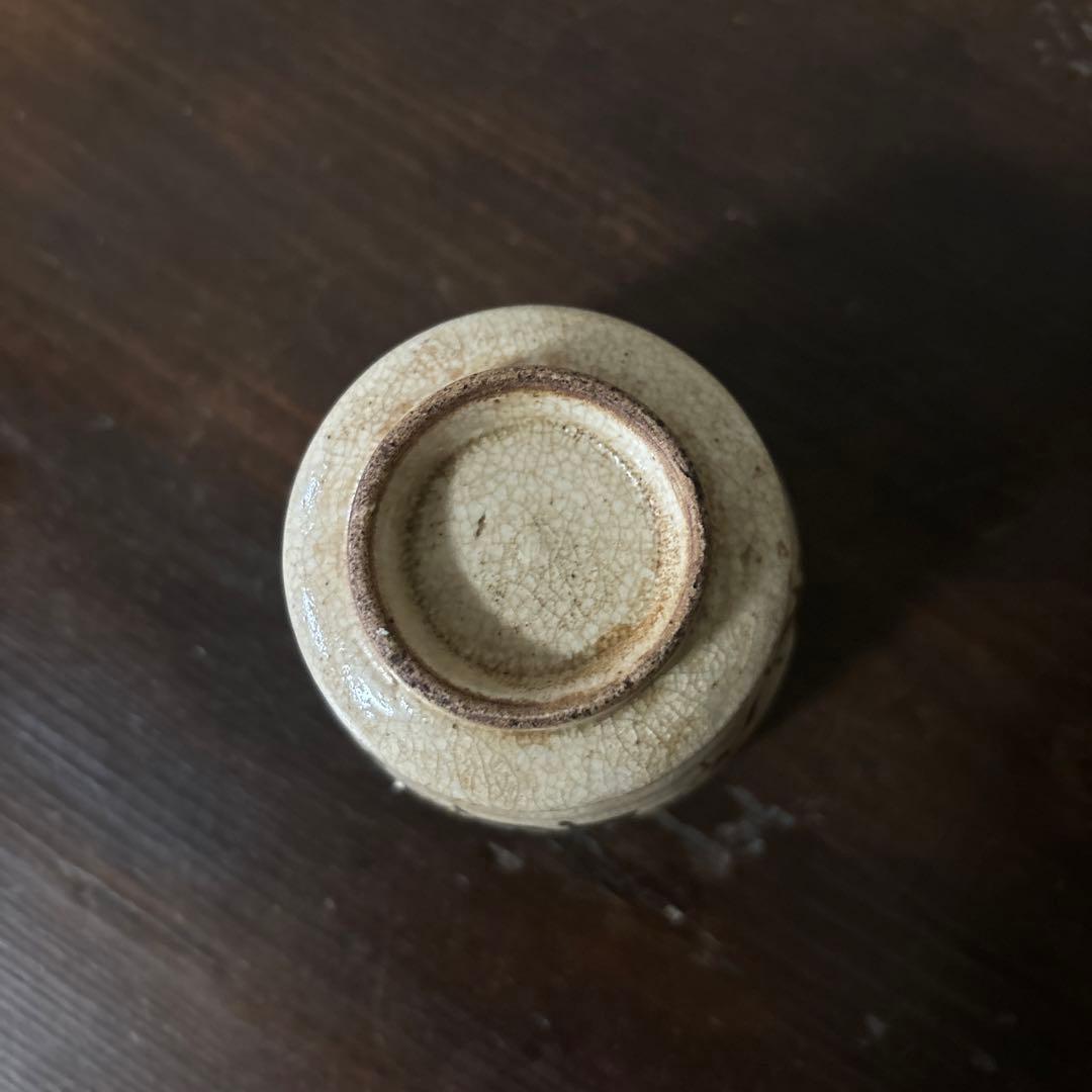 絵瀬戸猪口5点　御深井焼　猪口　美濃　酒盃　骨董　アンティーク　古道具　検:李朝