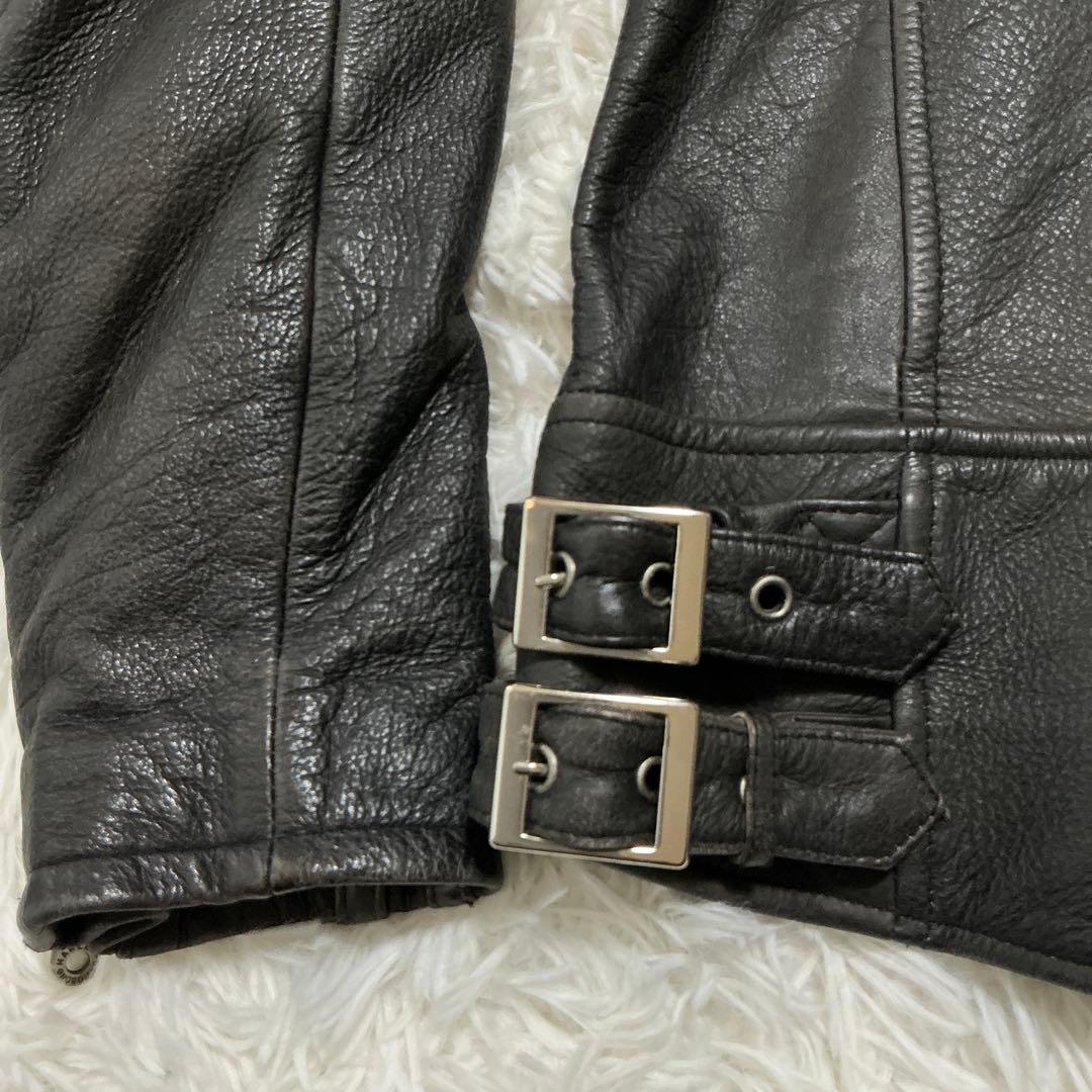 ハーレーダビットソン シングルライダース リアルレザージャケット ブラック L