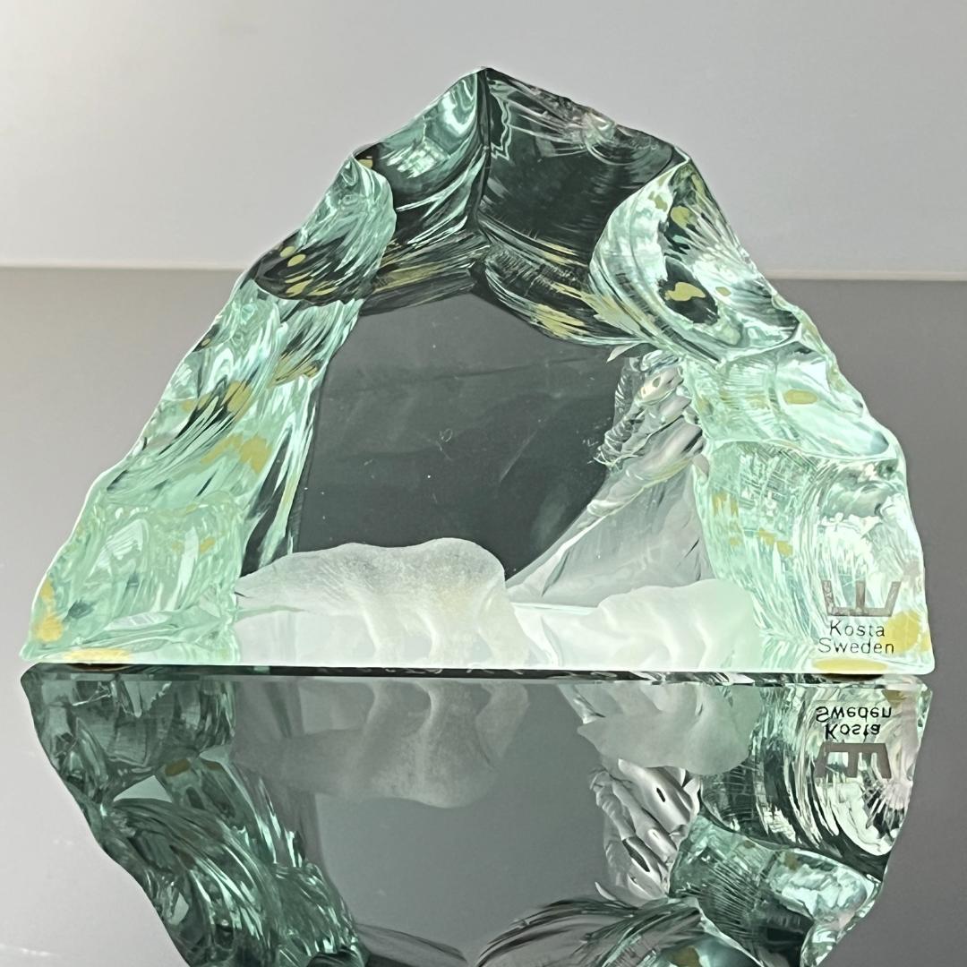 【Kosta Boda】ガラス クマのオブジェ / ペーパーウェイト