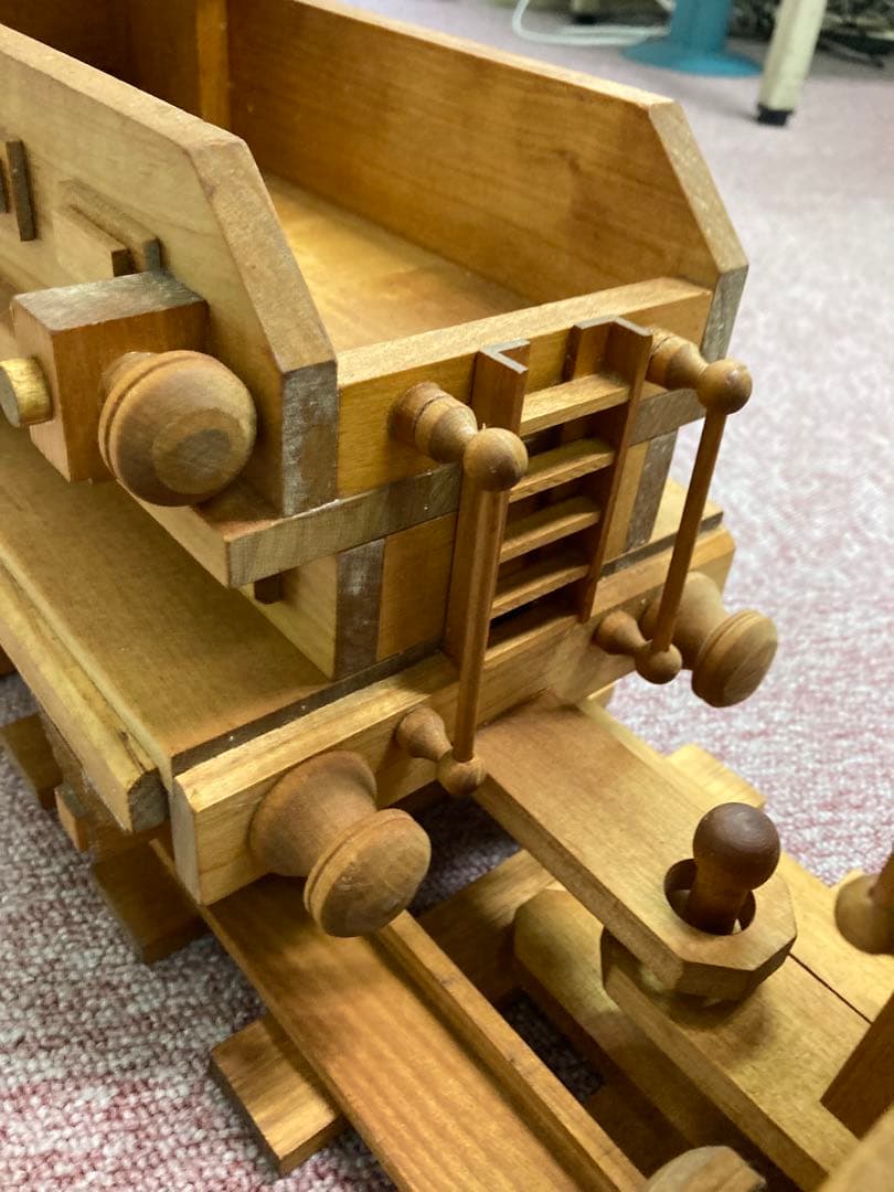 木製 蒸気機関車模型 約100cm レール付き