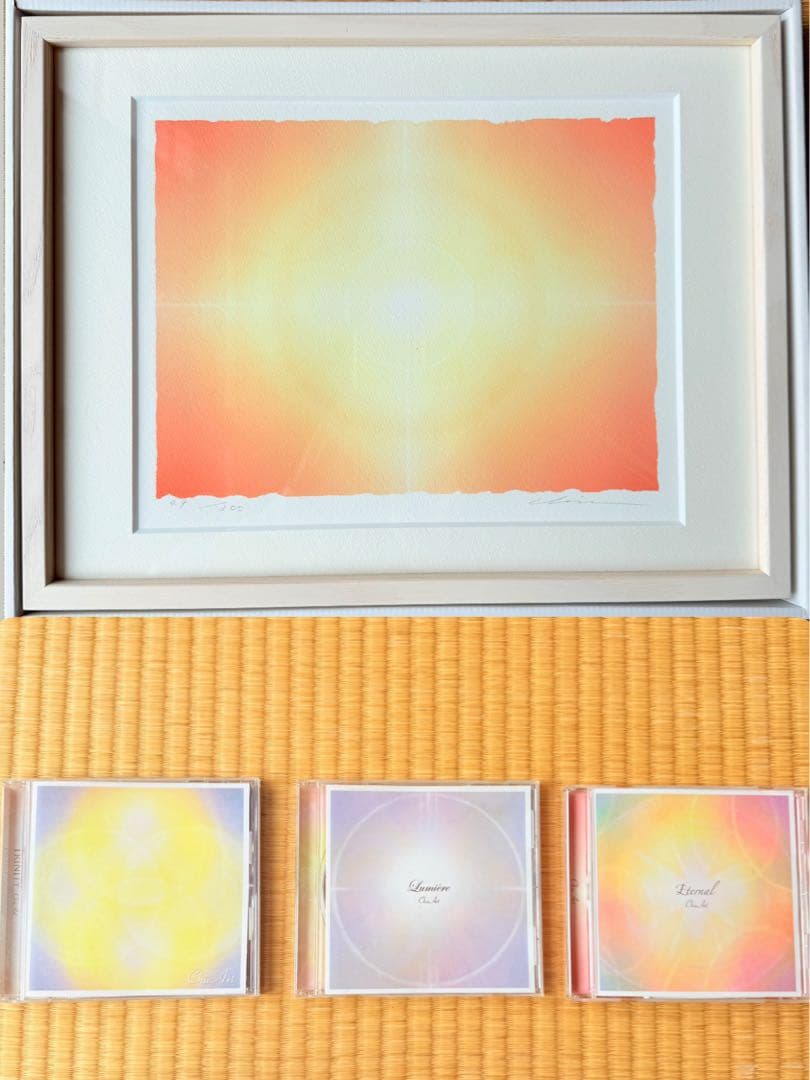 箱付きchieart 作品 版画 「Centering」 CD3枚　4点セット