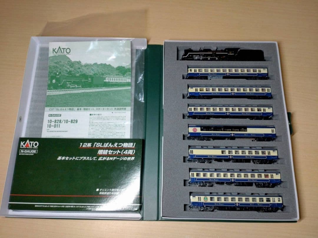 KATO Nゲージ ばんえつ物語号 青客車7両 C57-180号機 ジャンク品