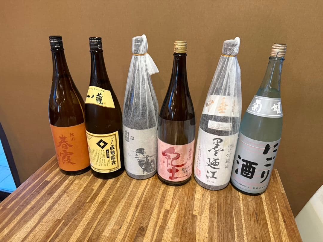 日本酒６本セット　 春霞、いちのくら、楽器正宗、紀土、すみのえ、菊姫