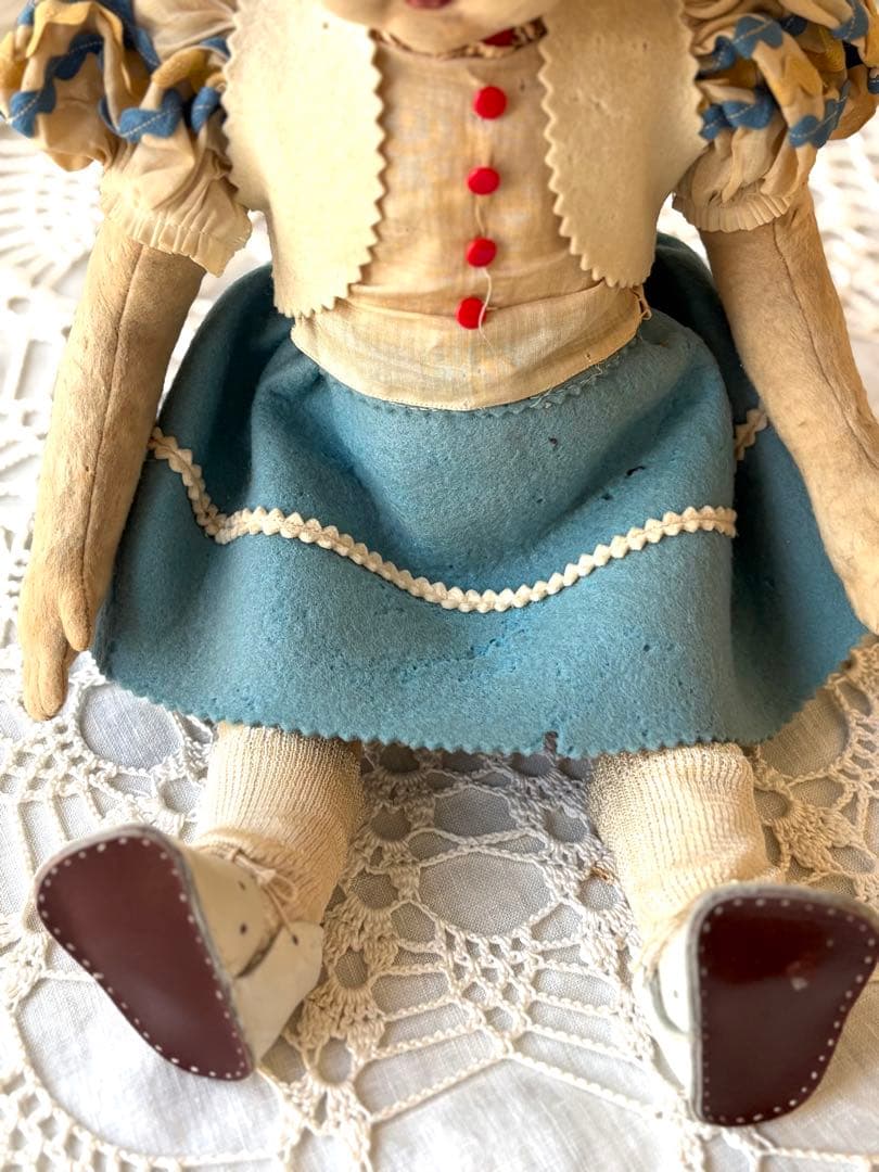 ♡ アンティーク　可愛い少女　オールド・レンチドール　LENCI フェルト人形