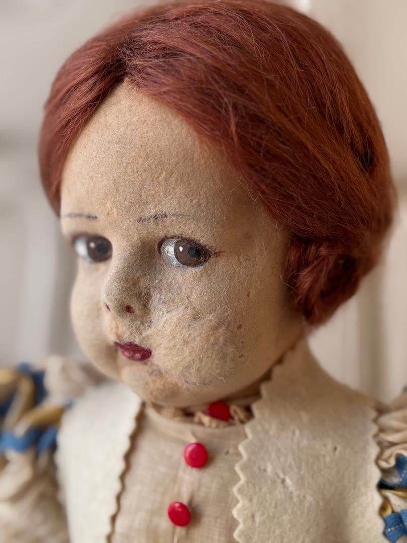 ♡ アンティーク　可愛い少女　オールド・レンチドール　LENCI フェルト人形