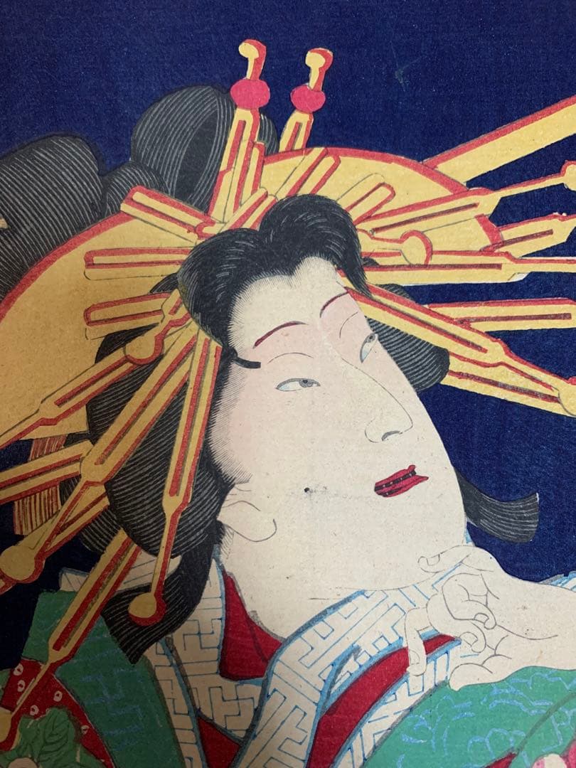 木版画 江戸時代 大判 浮世絵 武者絵 日本画 明治期 錦絵 Ukiyoe