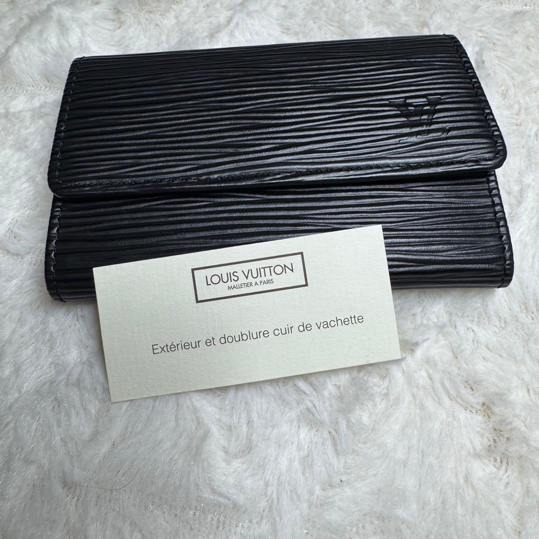 極美品 ルイヴィトン エピ ミュルティクレ6 キーケース ブラック レザー