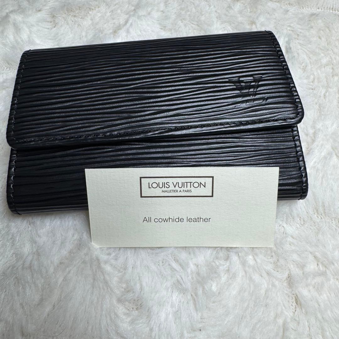 極美品 ルイヴィトン エピ ミュルティクレ6 キーケース ブラック レザー
