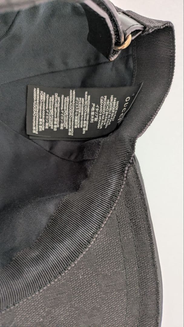 ブラック GGパターン ベースボールキャップ