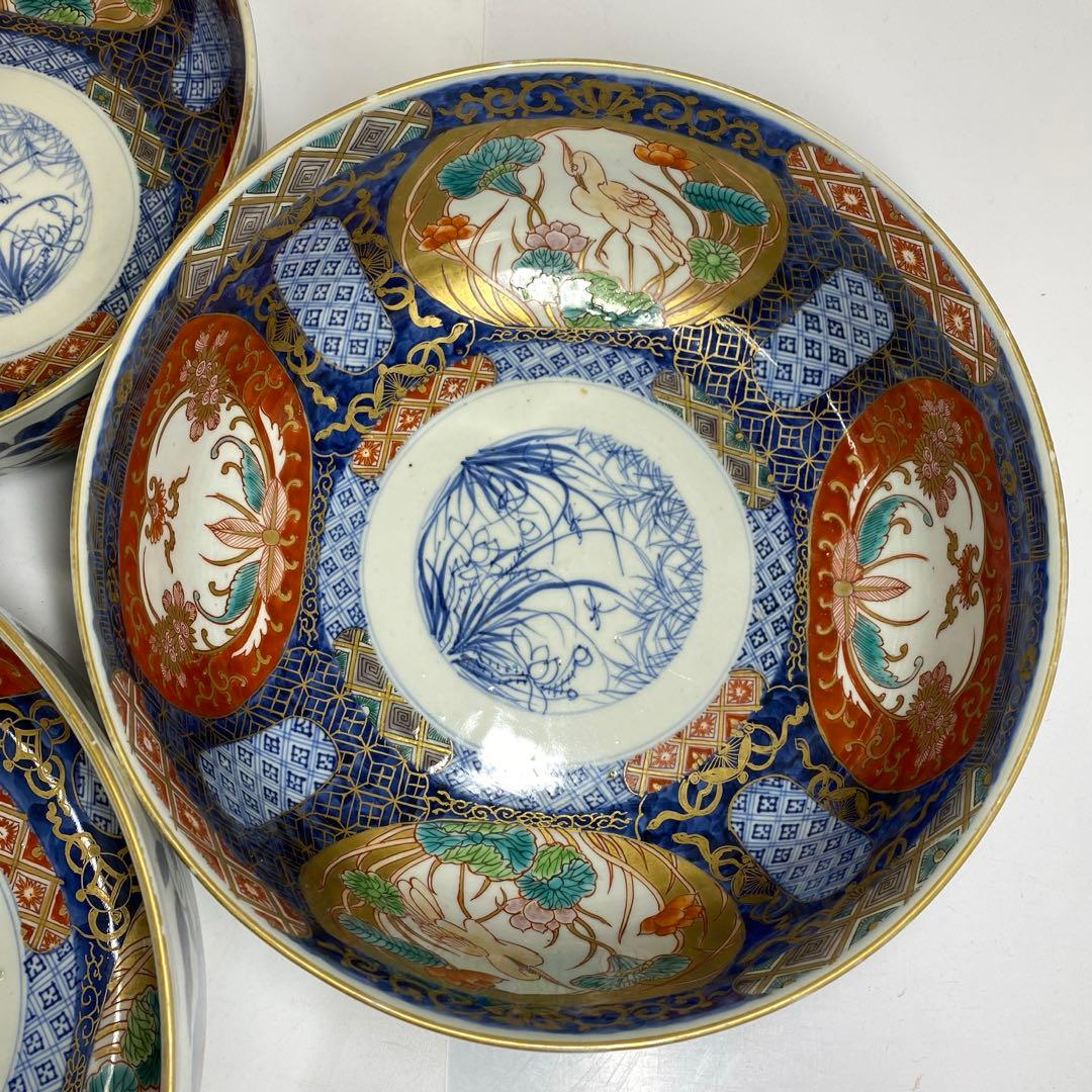 古伊万里　上手三ツ鉢　木箱付　東Y7-0217④トヒチサ