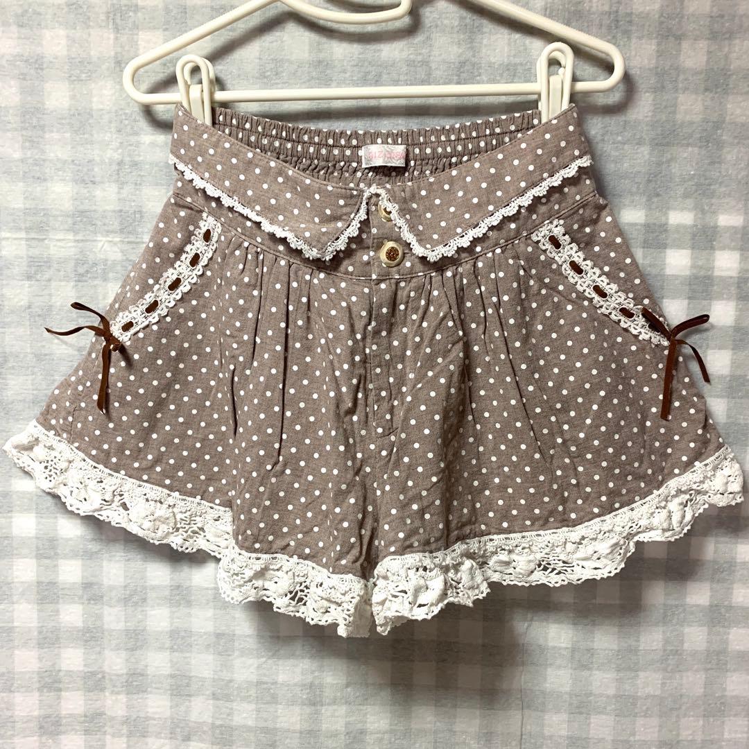 LIZLISA 希少 ドット柄 レース キュロット