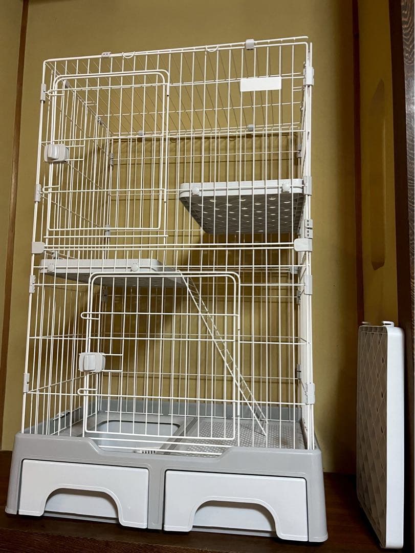 配送不可　キャットケージ 3段　キャスターなし