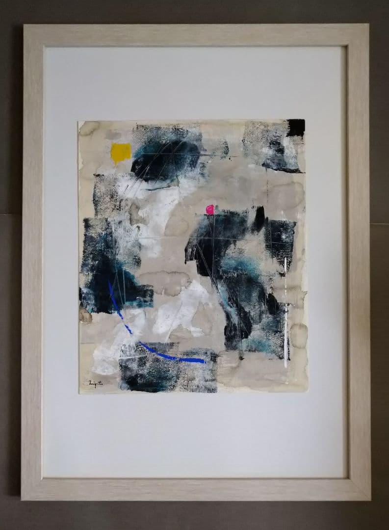 a１点ものの魅力! 抽象原画 ・水彩紙にアクリル