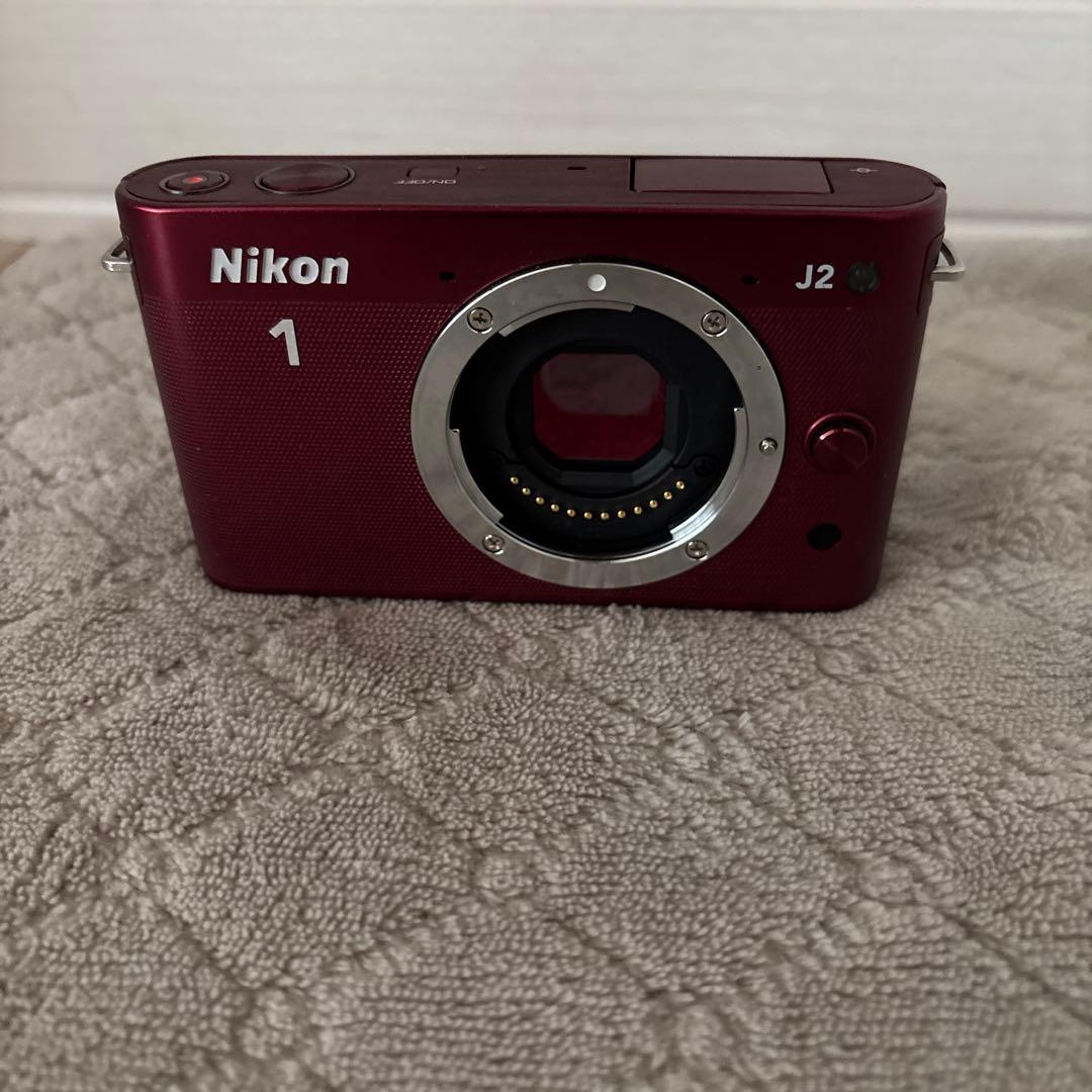 ★人気色レッド★ Nikon 1 J2 ミラーレス一眼カメラ