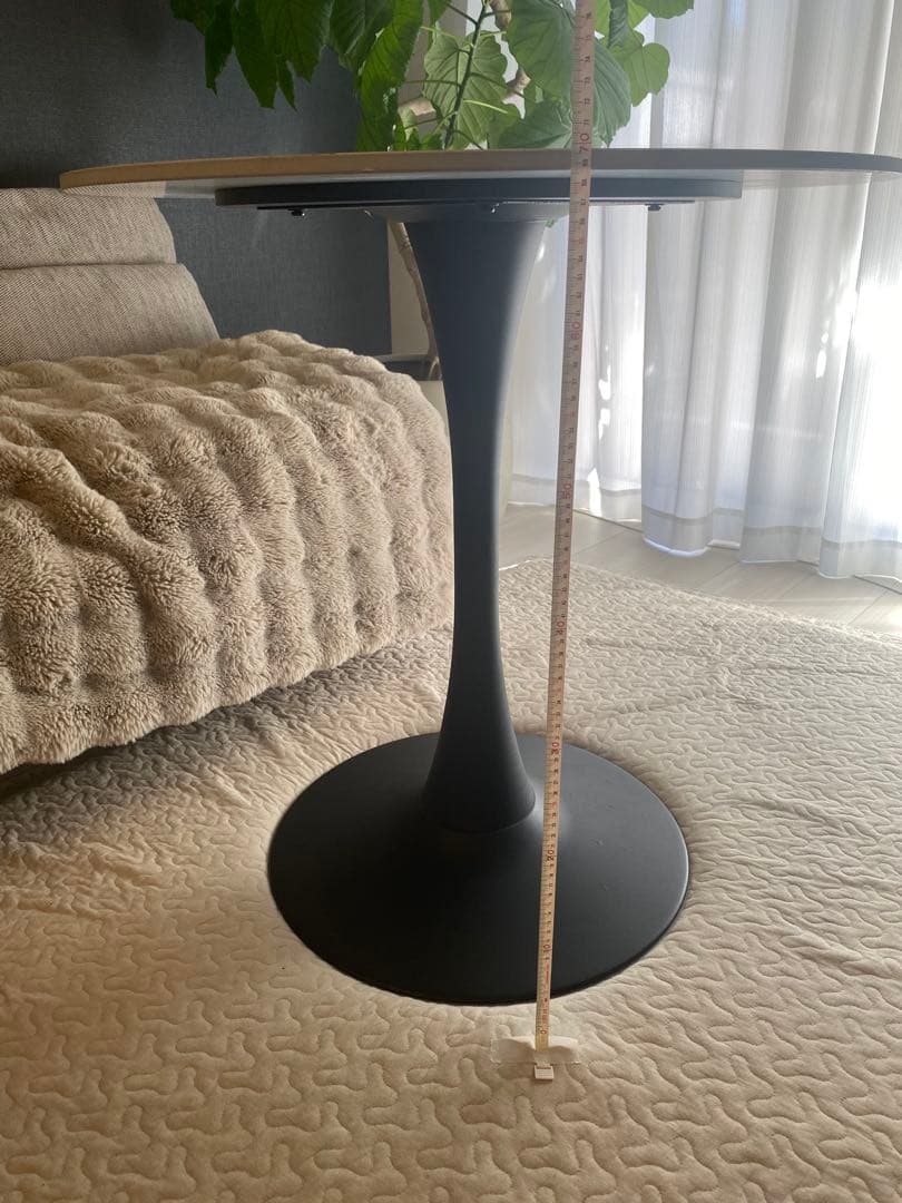 円形大理石風ダイニングテーブル、セラミックテーブル