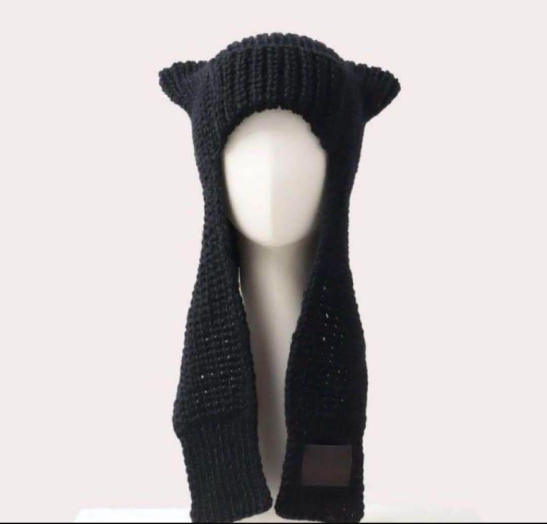 Vivienne Westwood キャットイヤーフラップニット BLACK