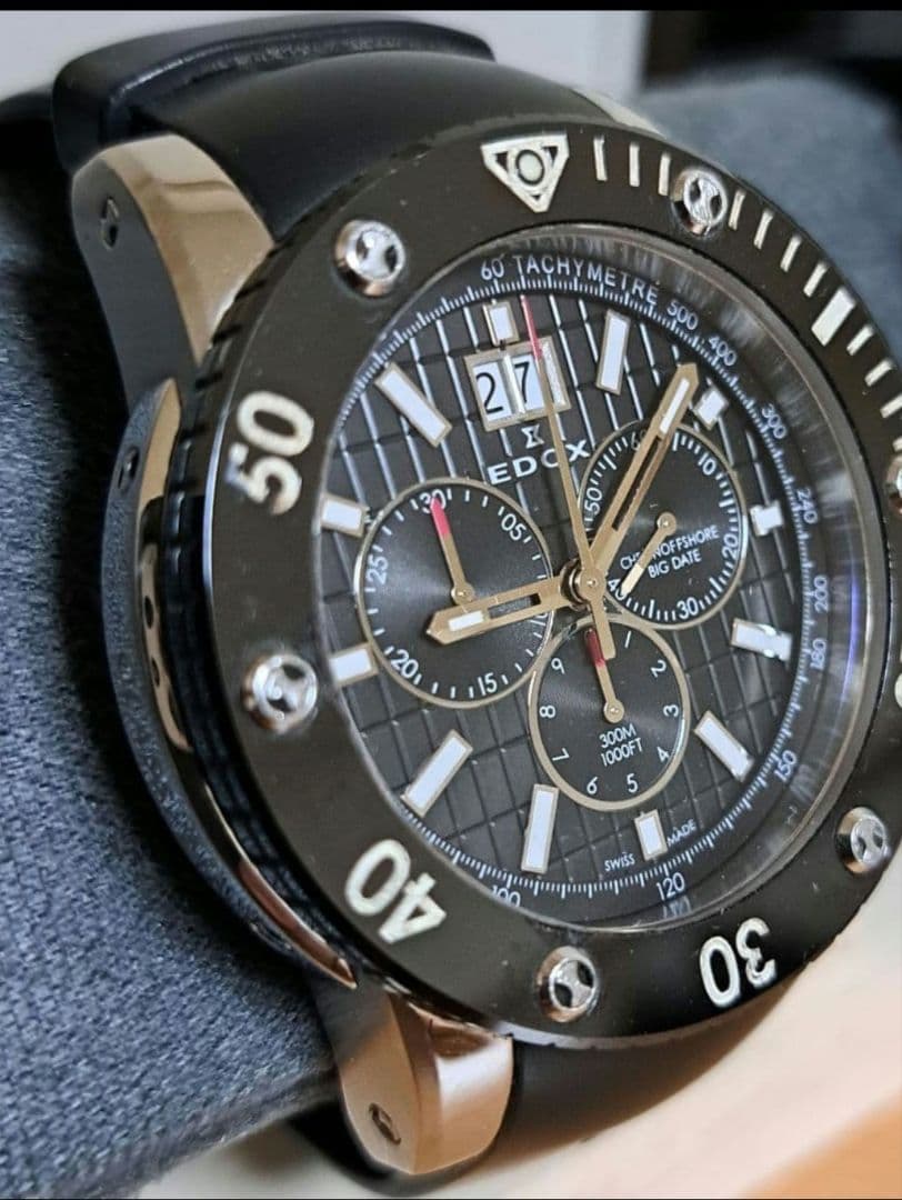 まーくん専用エドックス EDOX クラスワン クロノオフショア ビックデイト