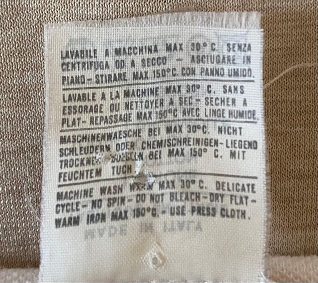 LOEWE ロエベ ヘンリーネックポロシャツ ホワイト 刺繍 サイズM