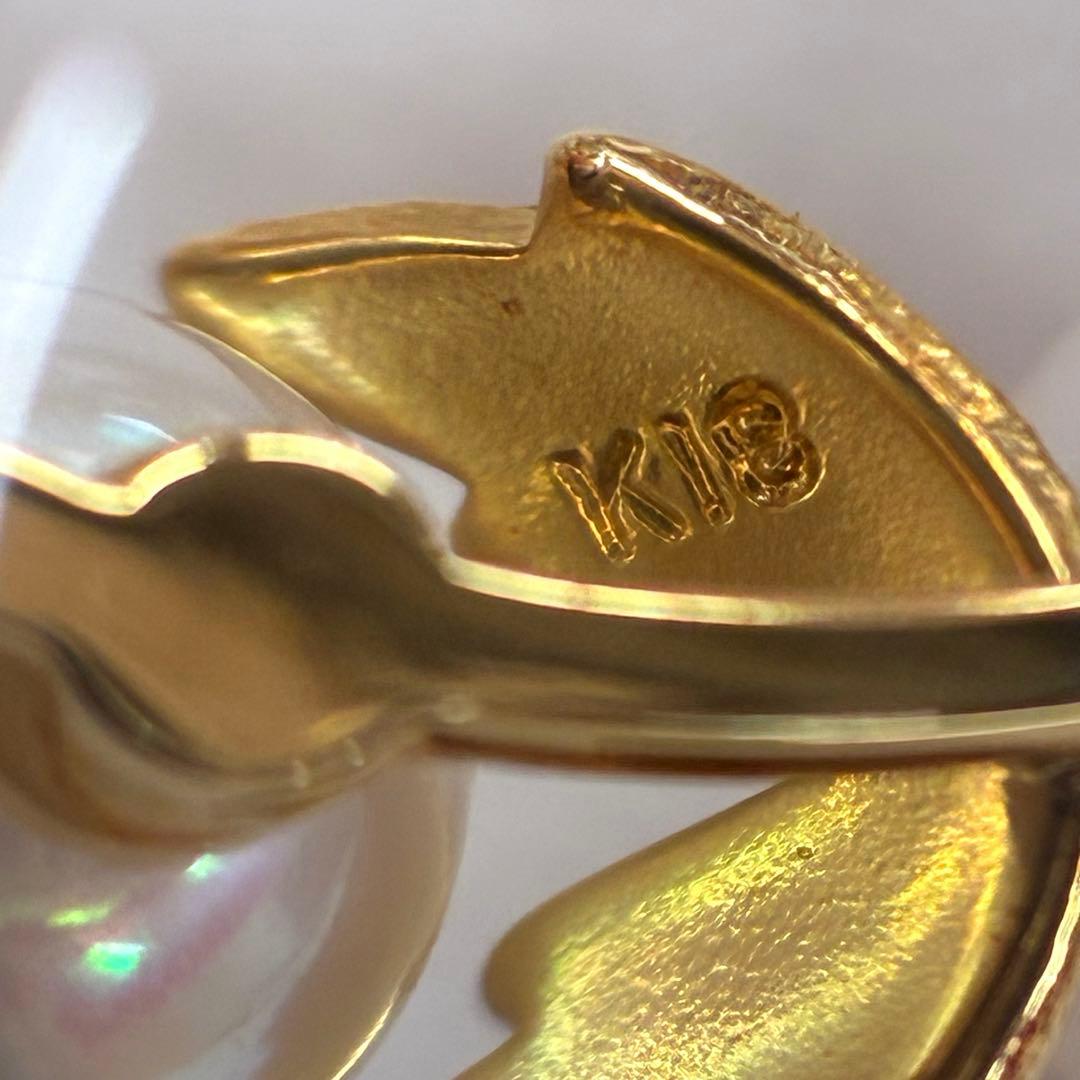 ∞MIKIMOTO　ミキモト　K18　ブローチ　月桂樹