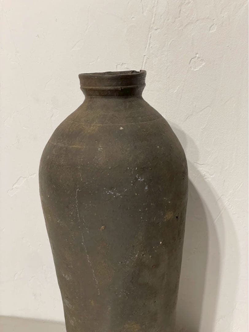 須恵器 古陶磁 壺 花瓶 インテリア 時代物 朝鮮【骨董・アンティーク】