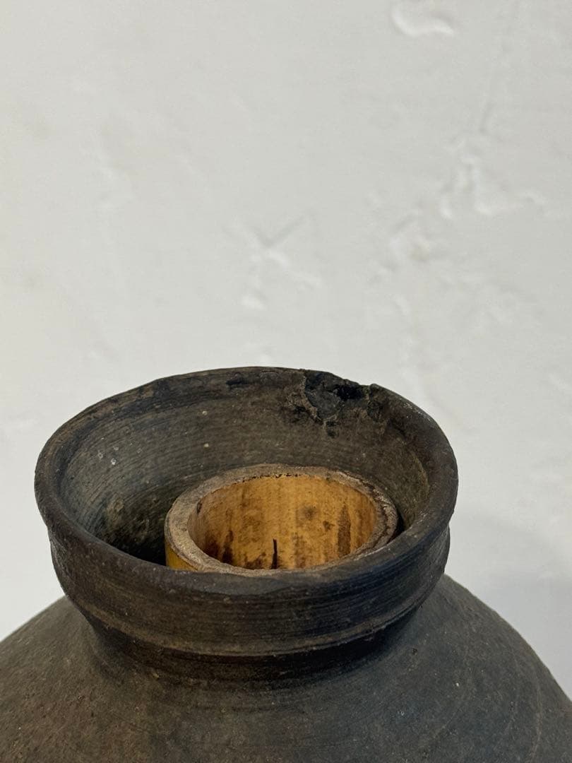 須恵器 古陶磁 壺 花瓶 インテリア 時代物 朝鮮【骨董・アンティーク】