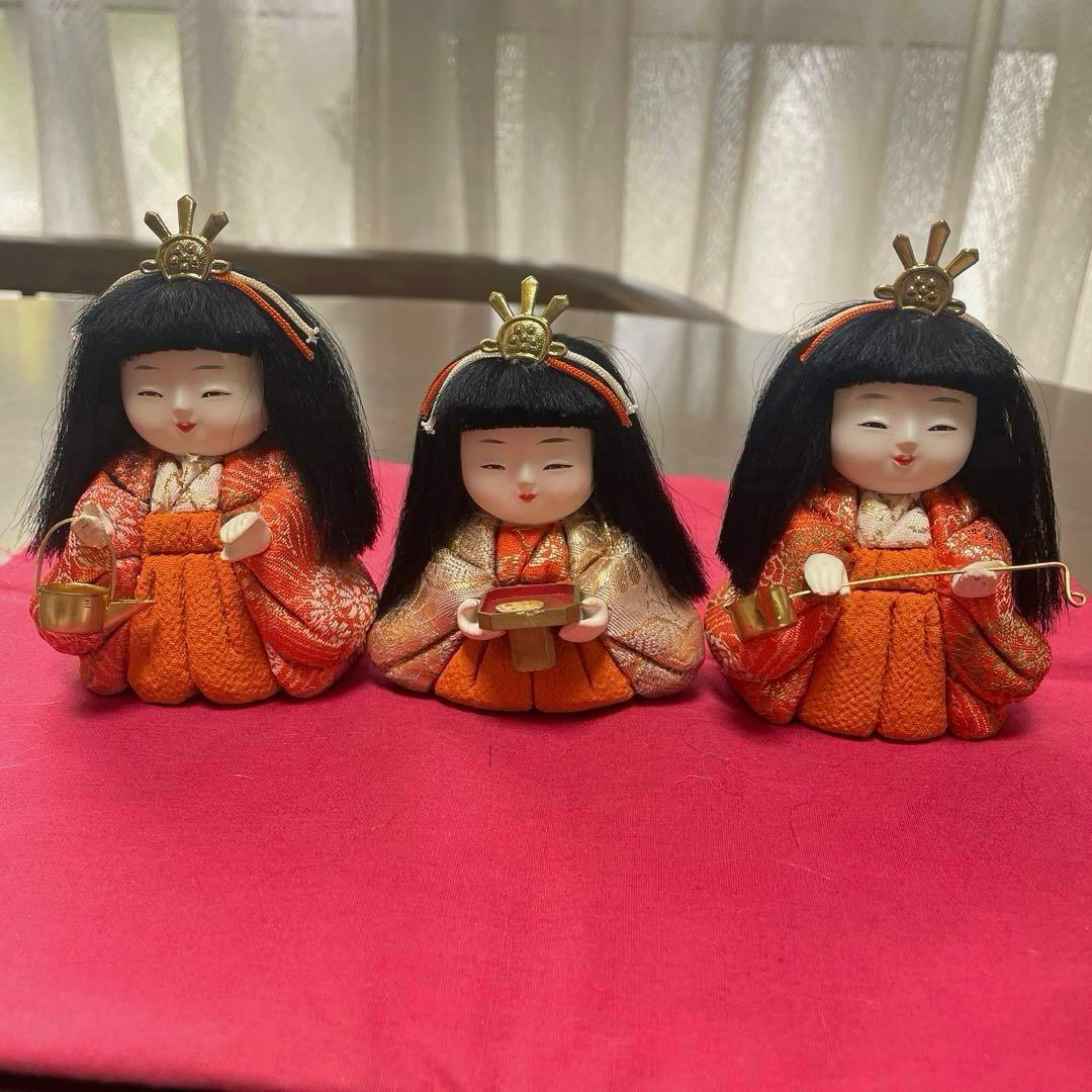 雛人形 お雛様 15人揃　木目込み人形 レトロ　お人形のみ