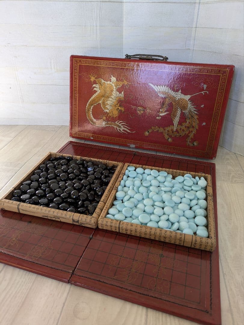 囲碁盤セット ドラゴンデザイン