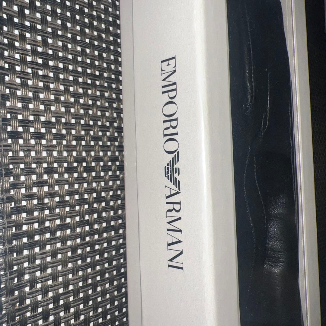 新品　エンポリオアルマーニ ブラック レザー　羊革　手袋