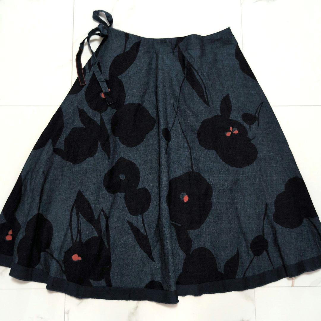 パラスパレス ラップスカート インディゴ 藍