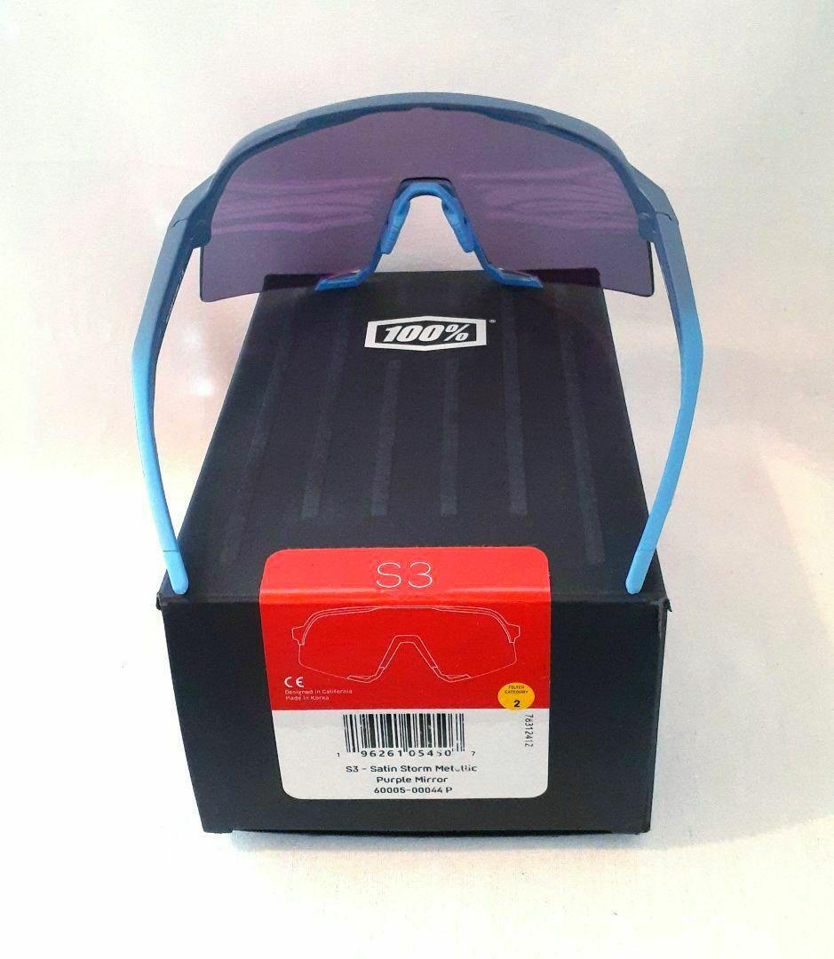 新モデル 100% S3 サテンストーム パープル ワンハンドレッド サングラス