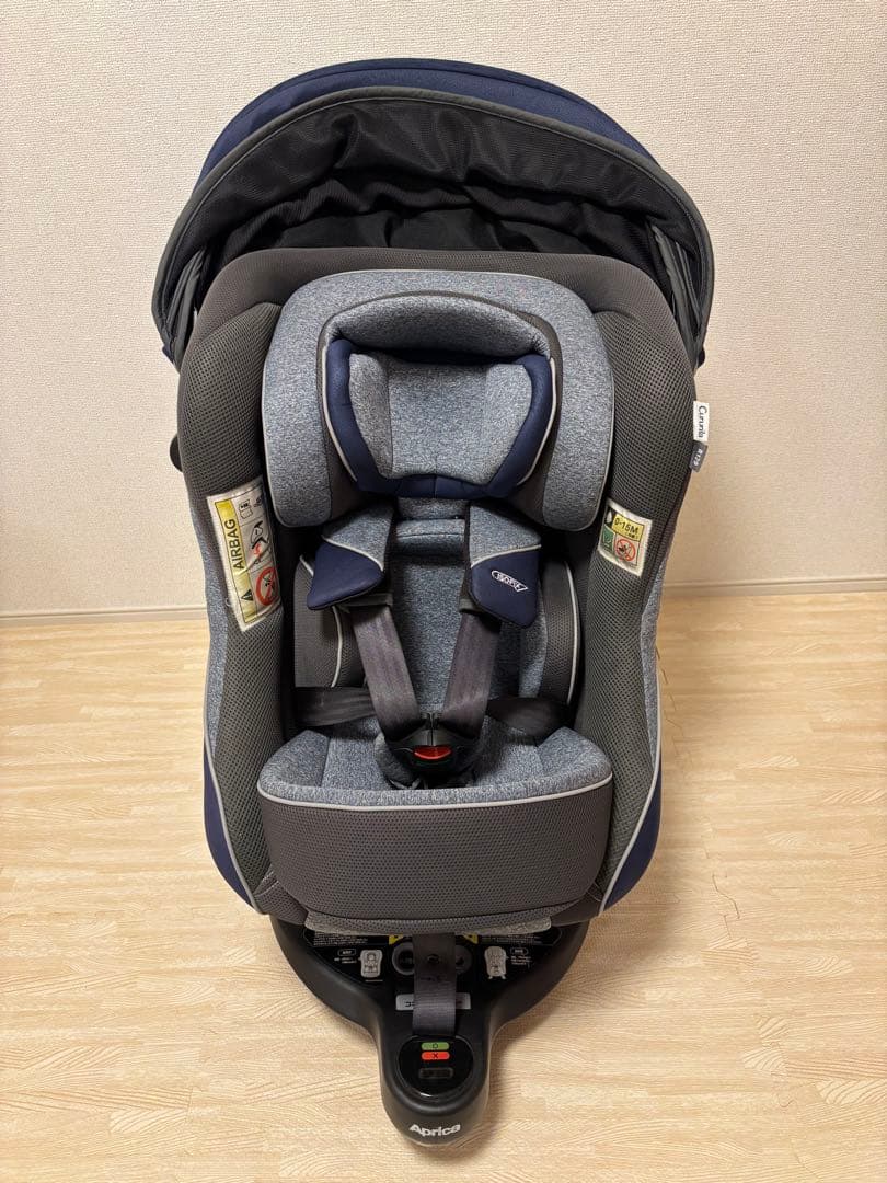 【美品】 Aprica クルリラ プロテクト ISOFIX 限定モデル ネイビー