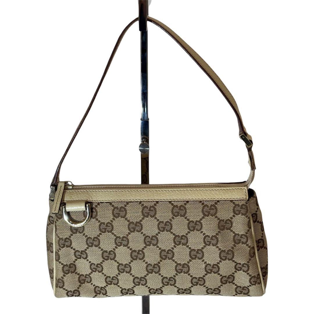 GUCCI ベージュ GGキャンバス ハンドバッグ ビンテージ　145750