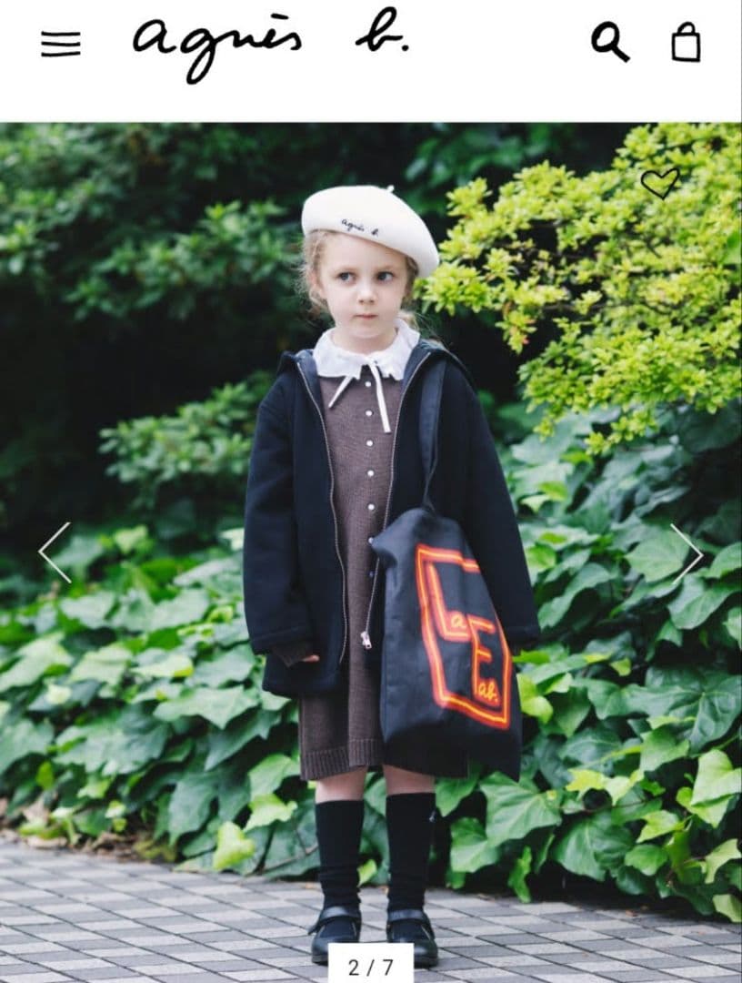 極美品　アニエスベーアンファン　Agnes b ジップアップコート　12ans