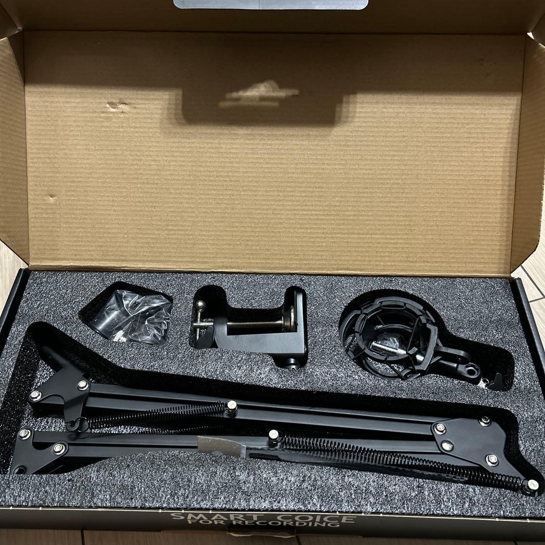 レコーディングセット（マイク、マイクスタンド（少し問題あり）、マイクキューブ）