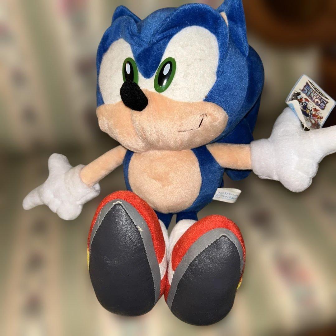 N*す様 ソニックアドベンチャー　スーパージャンボぬいぐるみ　ソニック　テイルス