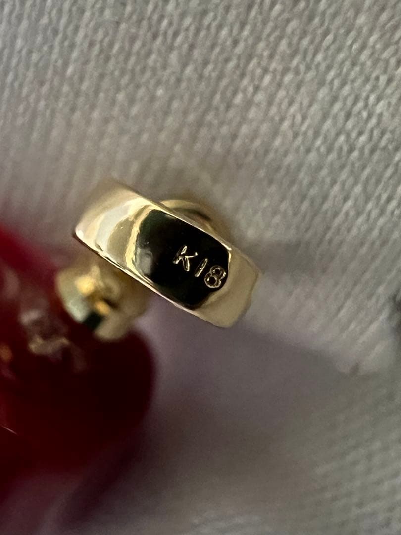 まにこ様用！！【極上の純国産☆】天然血赤珊瑚　高知県産　21.090ct k18