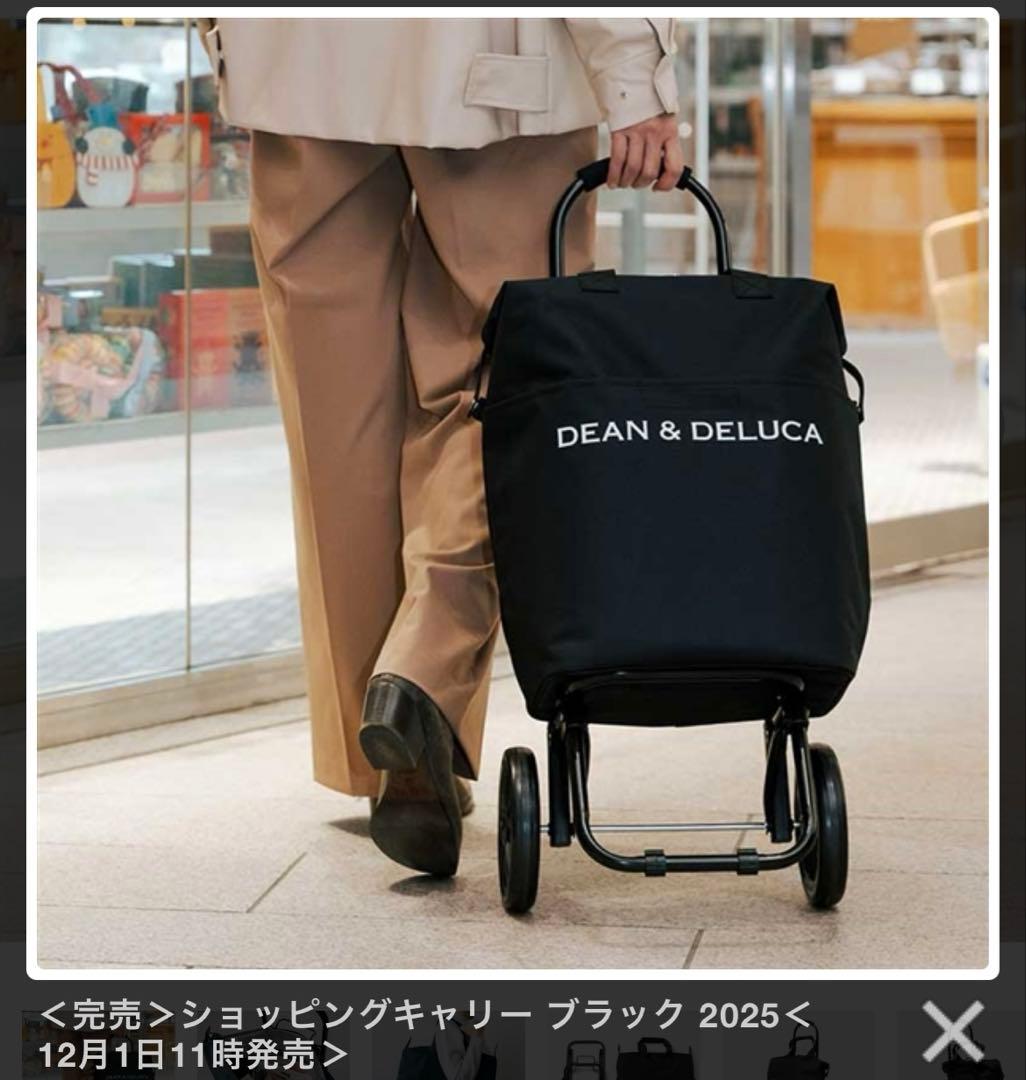 DEAN & DELUCAショッピングキャリー ブラック 2025 新品