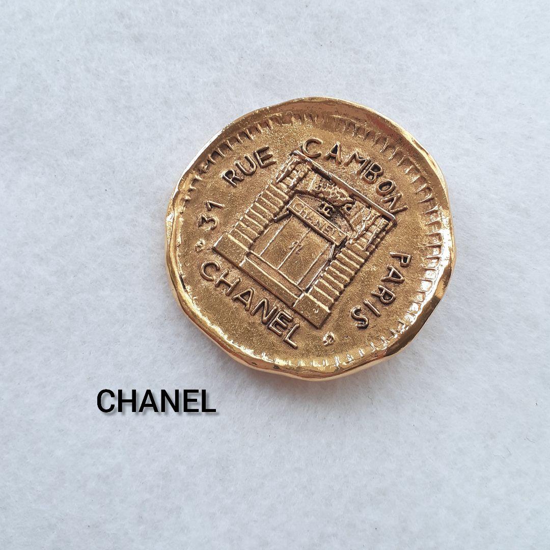 ⭐CHANEL⭐　シャネル　ココマーク　カンボン　ラウンド　ブローチ　ゴールド