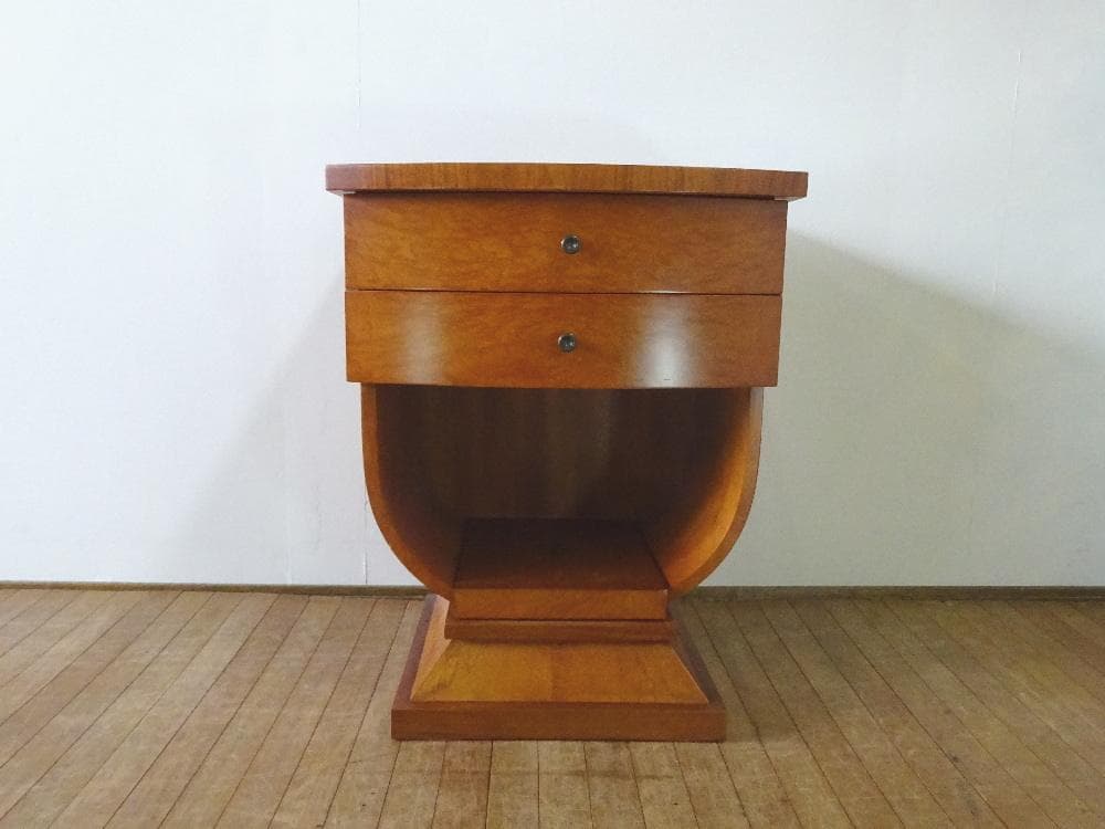 ふくろうイタリア製　ナイトテーブル　ランプ台　花台　象嵌　　美品