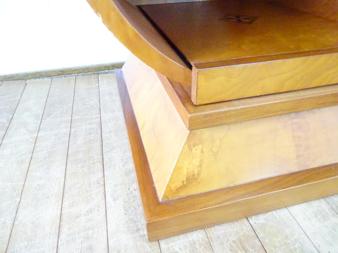 ふくろうイタリア製　ナイトテーブル　ランプ台　花台　象嵌　　美品