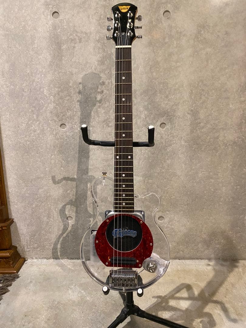 極美品 Pignose ピグノーズエレキミニギター PGG スケルトン アクリル