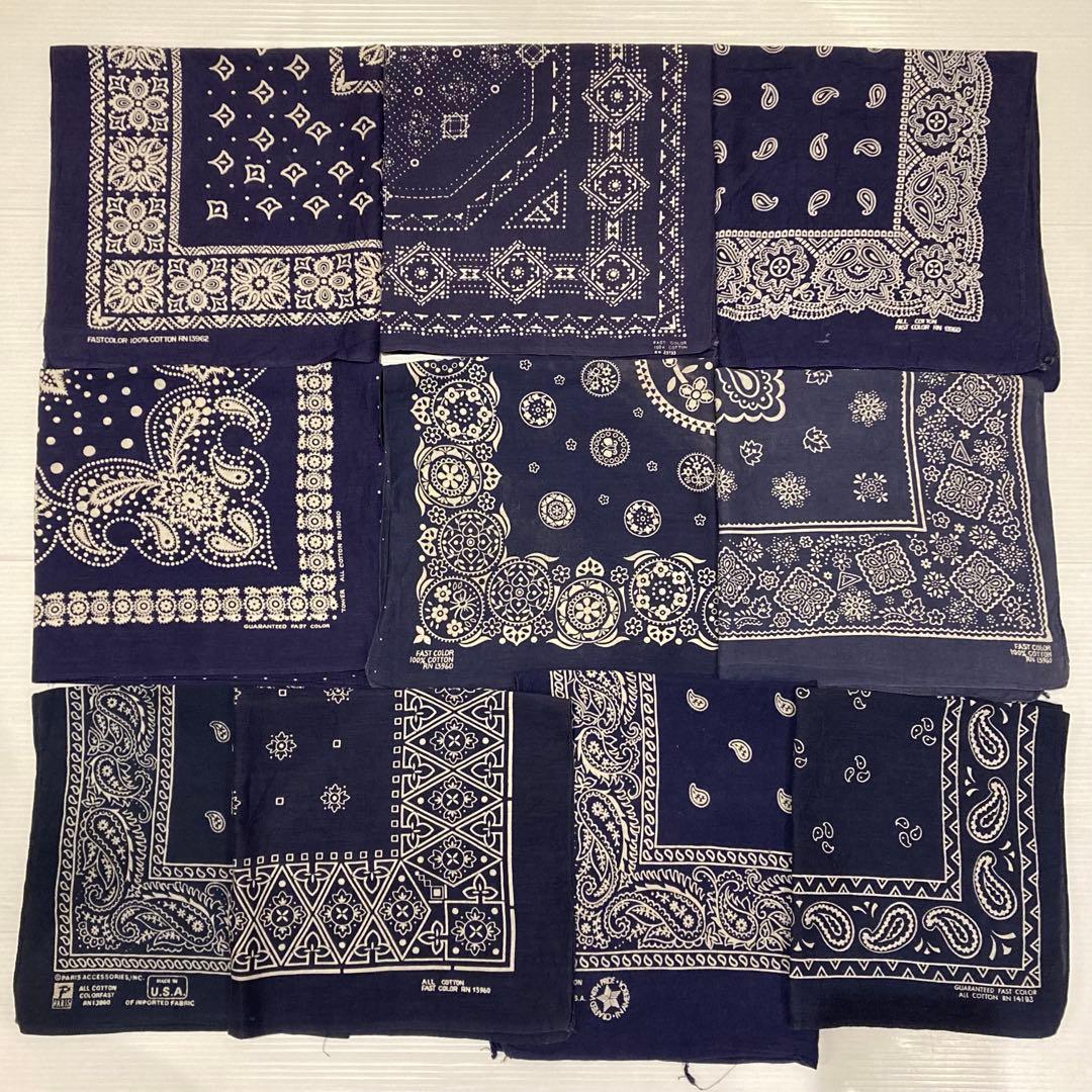 t*5様 60s〜80sまとめ売り vintage バンダナ ビンテージ 10枚