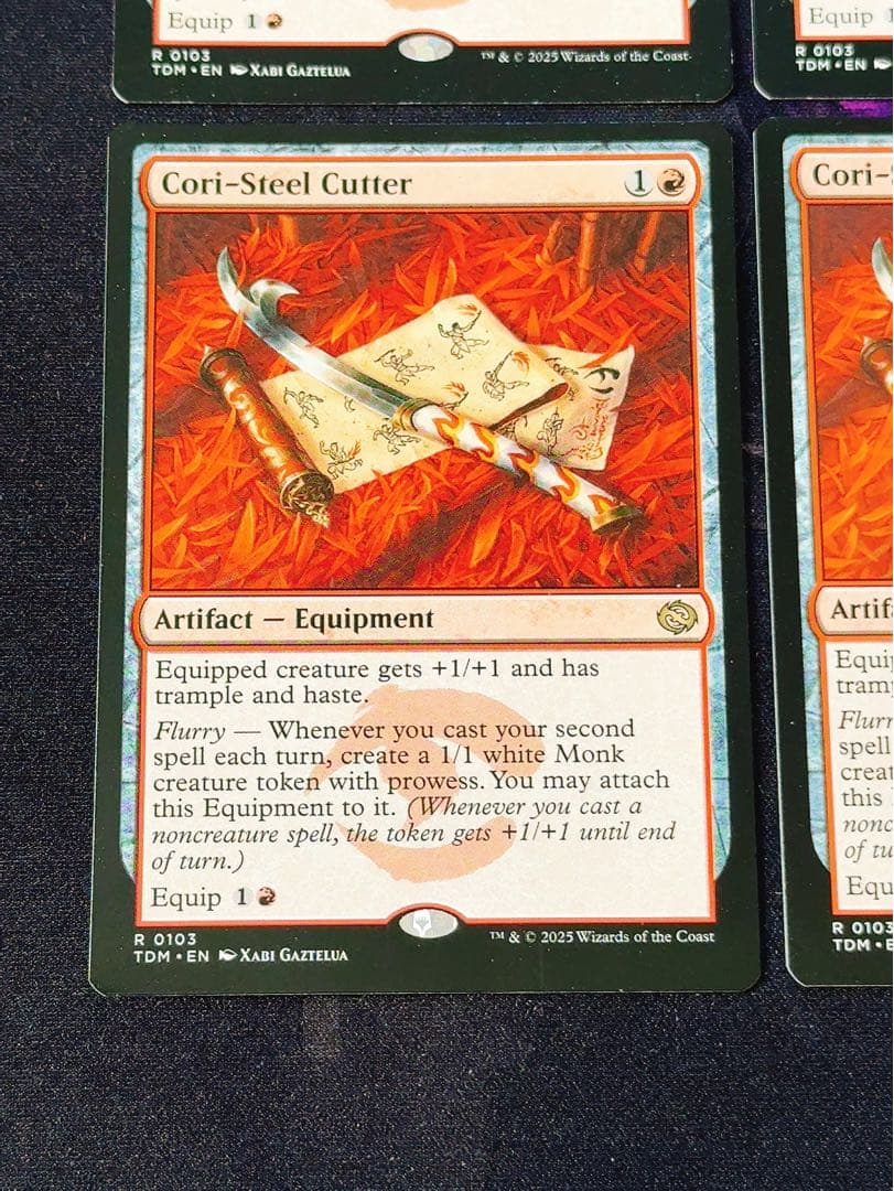 コーリ鋼の短刀　英語　4枚セット