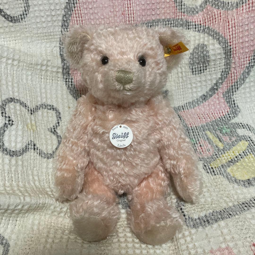 Steiff シュタイフ リンダ テディベア パールピンク 30cm 中古品