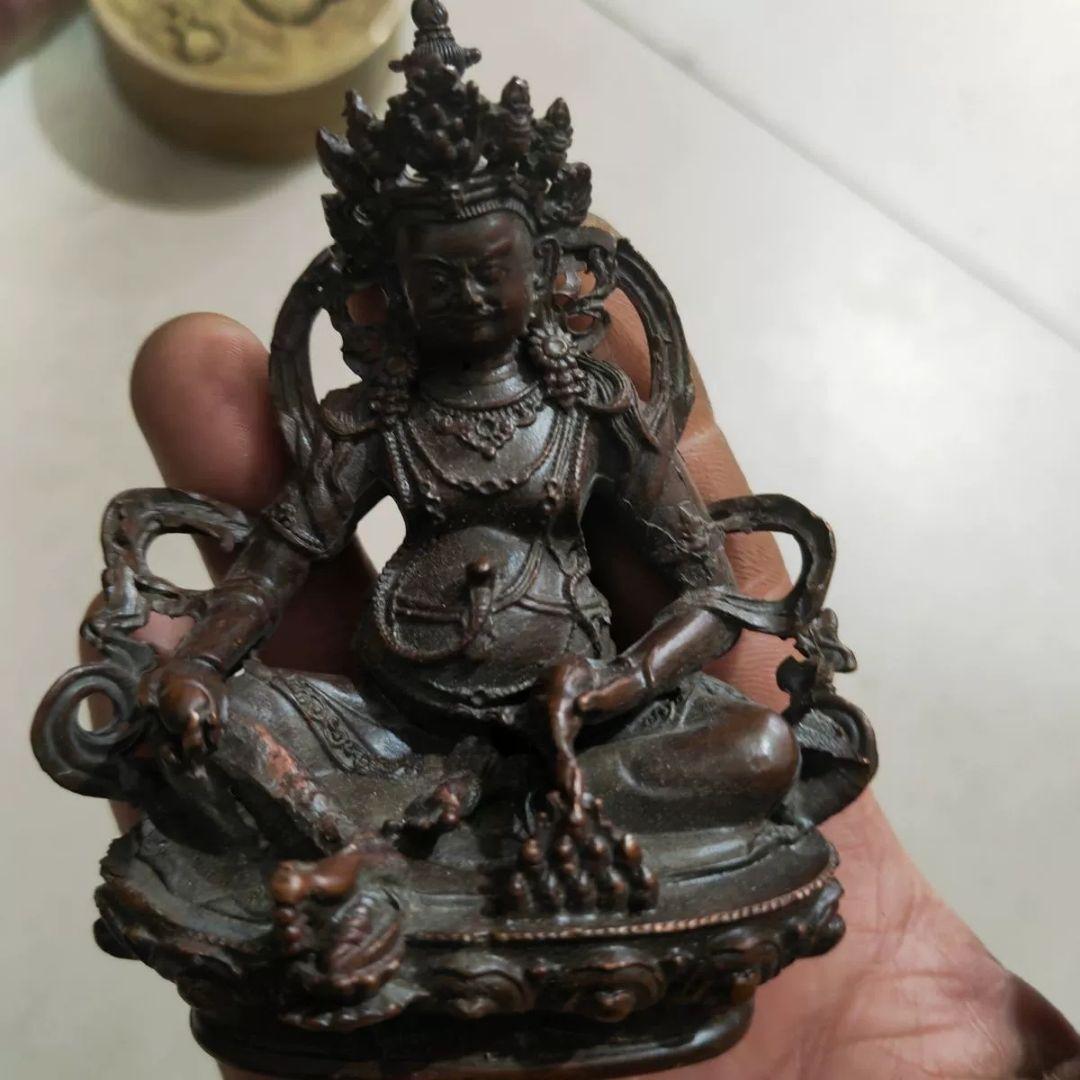 仏教美術 黄財神 仏堂奉納 招財 進宝を 銅製品 工芸品 置物