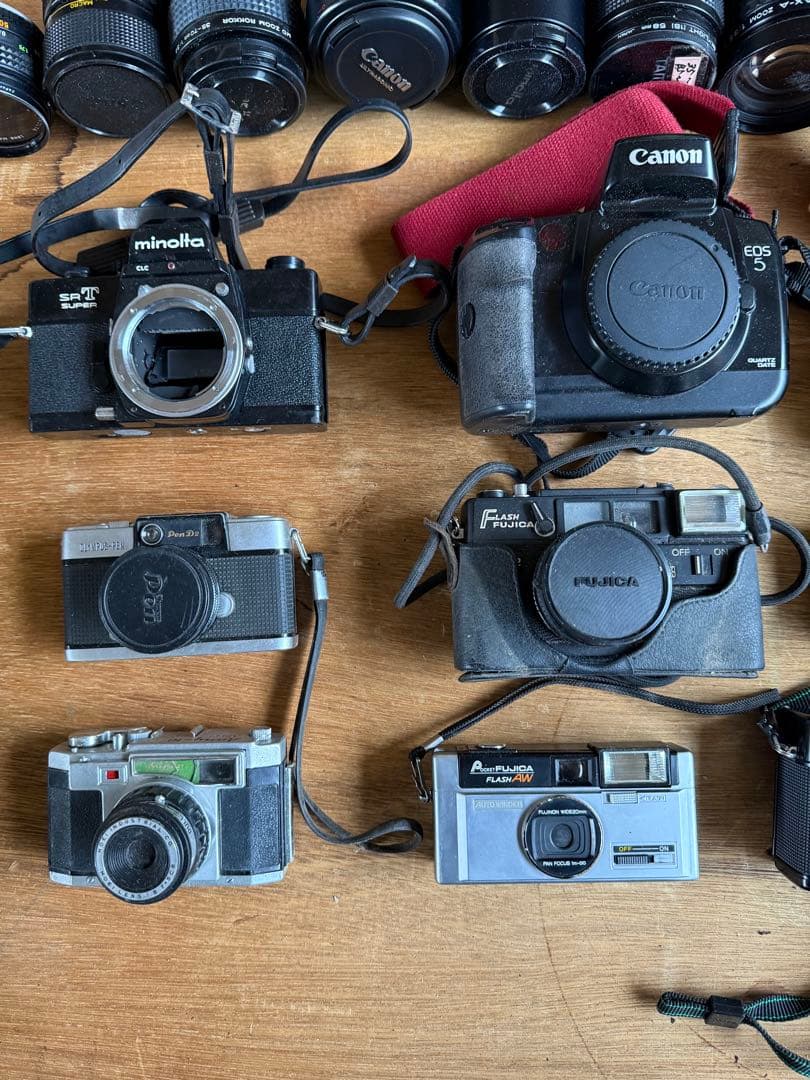 【O-2063】カメラ レンズ セット Canon ミノルタ FUJICA