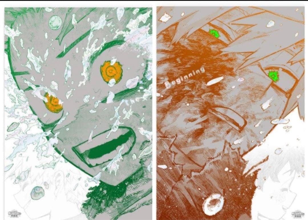 僕のヒーローアカデミア 原画展 A2アートポスター2枚セット