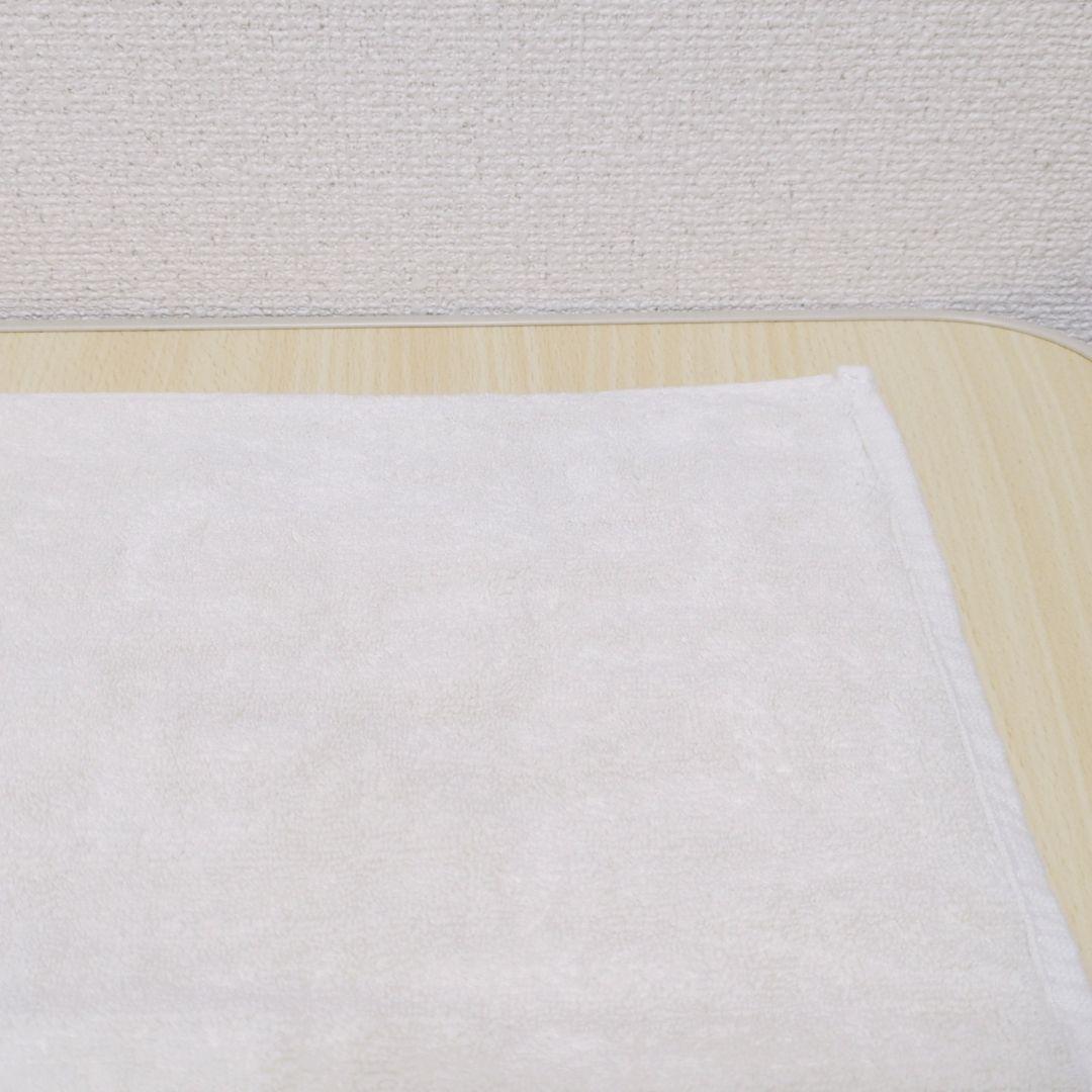 HERMES 美品 大判 ハンドタオル フェイスタオル ホワイト ステアーズ