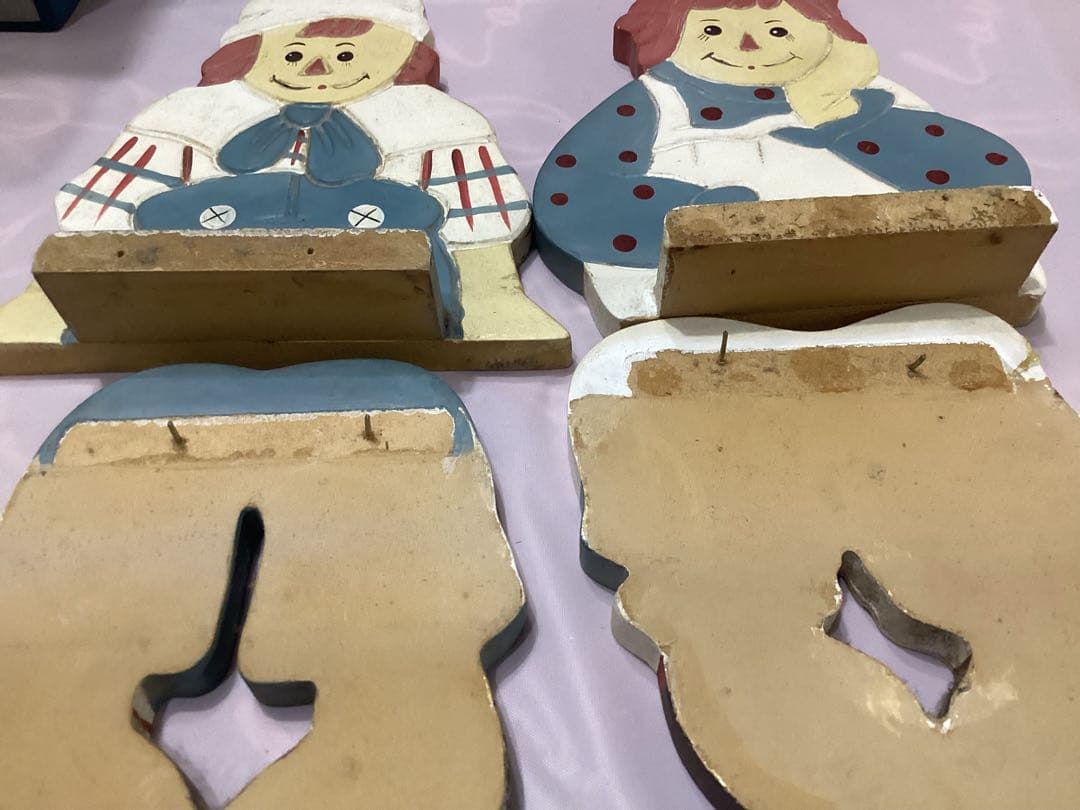 ラガディ・アンとアンディ　トールペイント木製人形デザイン収納ボックス　カントリー