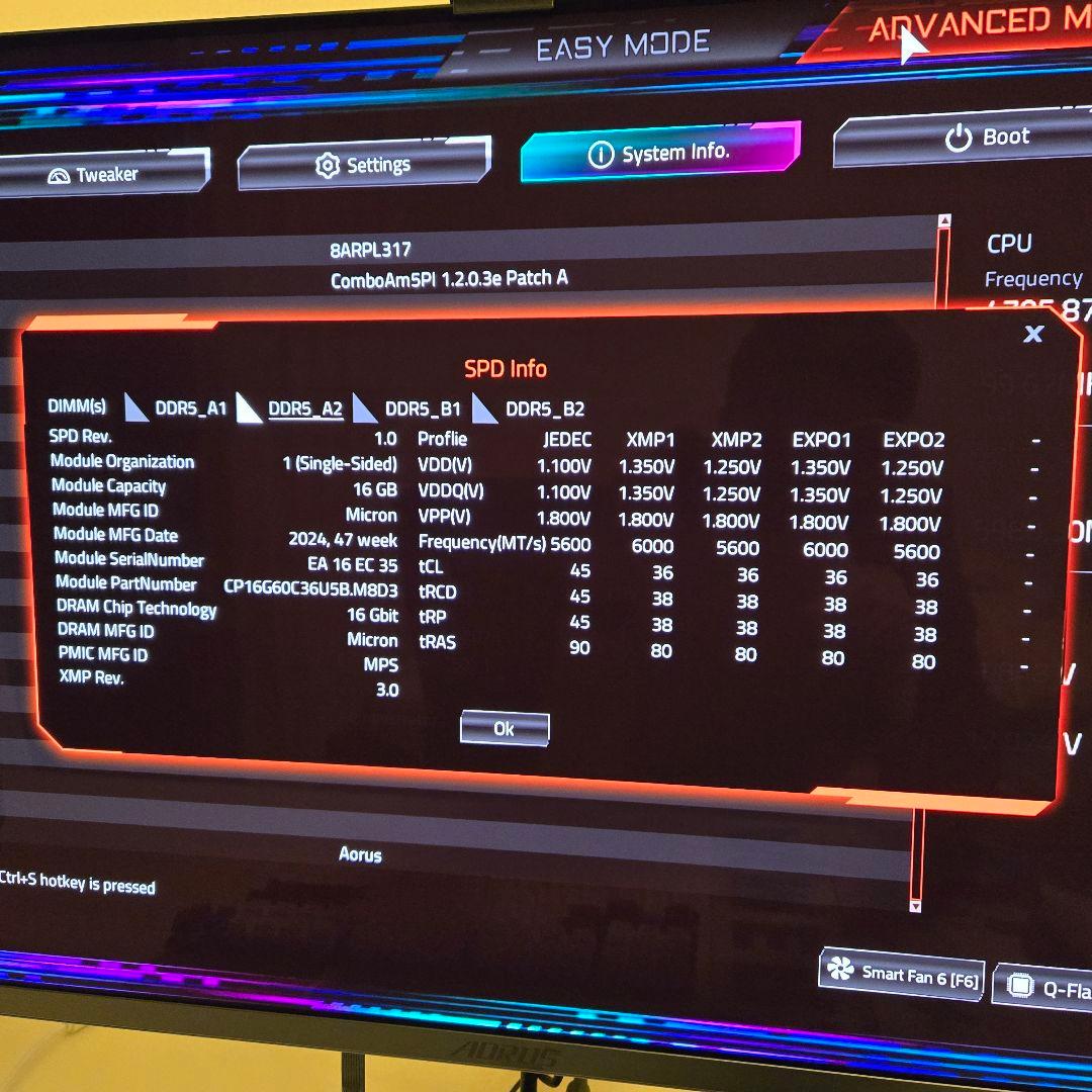 メモリー Crucial Pro DDR5-6000 32GB C36 OC